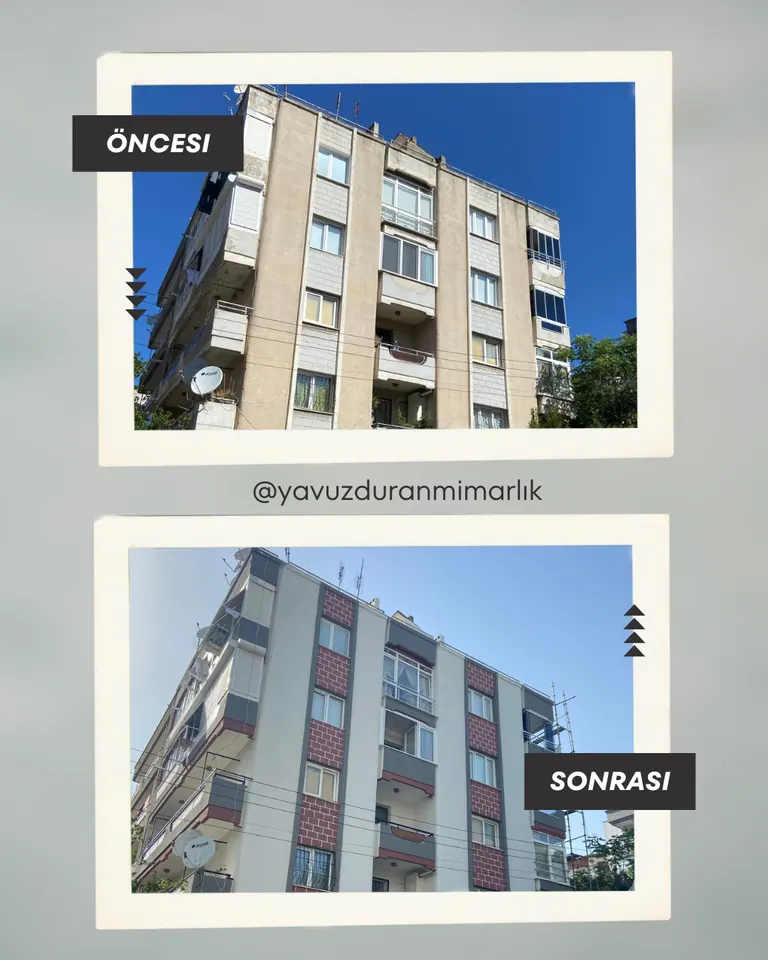 Yavuz Duran Mimarlık öncesi ve sonrası dış cephe çalışması 2